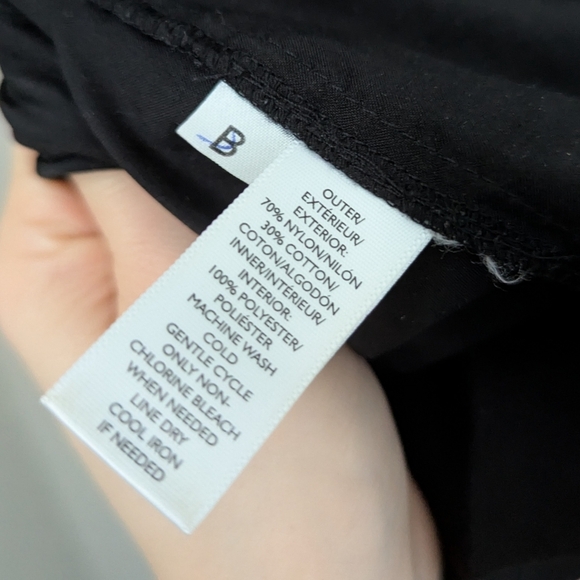 LOFT Navy Lace Inlay Short Sleeve Dress - Picture 12 of 13